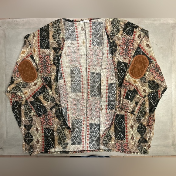 Adele‎ B Petite 1X Cardigan 3/4 Sleeve With Elbow Patches Women’s - Picture 10 of 10